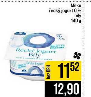 Milko řecký jogurt 0% bílý 140 g