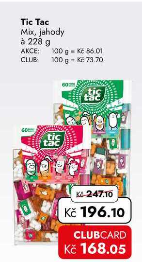 Tic Tac Mix, jahody à 228 g 