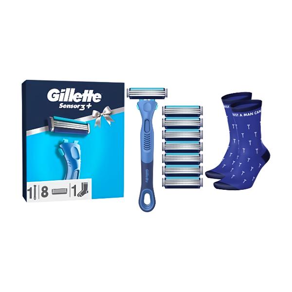 Gillette Sensor3 holicí strojek + 8 náhradních hlavic + ponožky