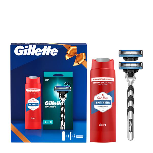 Gillette Mach3 holicí strojek + 2 náhradní hlavice + sprchový gel 250 ml