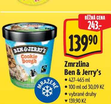 Zmrzlina Ben & Jerry's 427-465 ml
