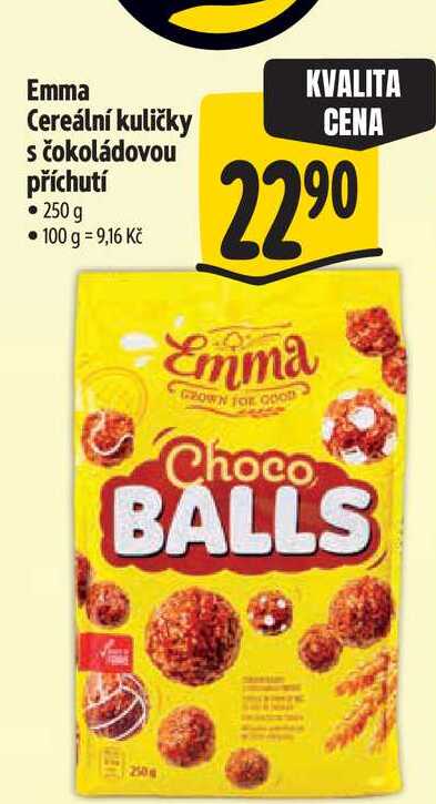 Emma Cereální kuličky s čokoládovou příchutí 250 g