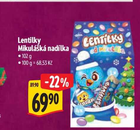 Lentilky Mikulášká nadílka 102 g