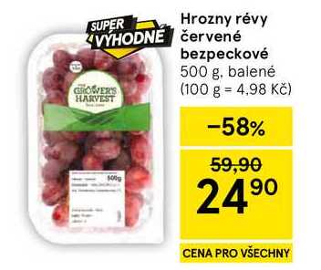 Hrozny révy červené bezpeckové, 500 g