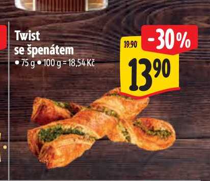 Twist se špenátem 75 g