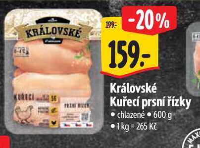 Královské Kuřecí prsní řízky 600 g