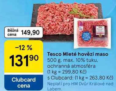 Tesco Mleté hovězí maso, 500 g 