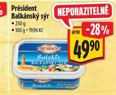 Président Balkánský sýr 250 g 