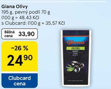 Giana Olivy, 195 g, pevný podíl 70 g 