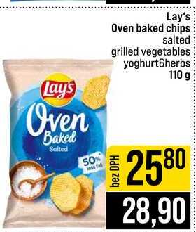 Lay's Oven baked chips salted grilled vegetables yoghurt&herbs 110 g