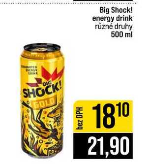 Big Shock! energy drink různé druhy 500 ml