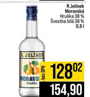 R.Jelínek Moravská Hruška 38% Švestka bílá 38% 0,5l