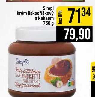Simpl krém lískooříškový s kakaem 750 g 