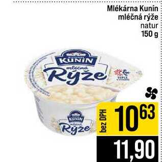 Mlékárna Kunín mléčná rýže natur 150 g