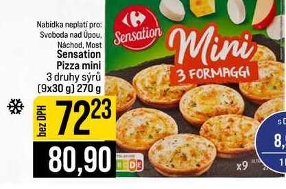 Sensation Pizza mini 3 druhy sýrů (9x30 g) 270 g