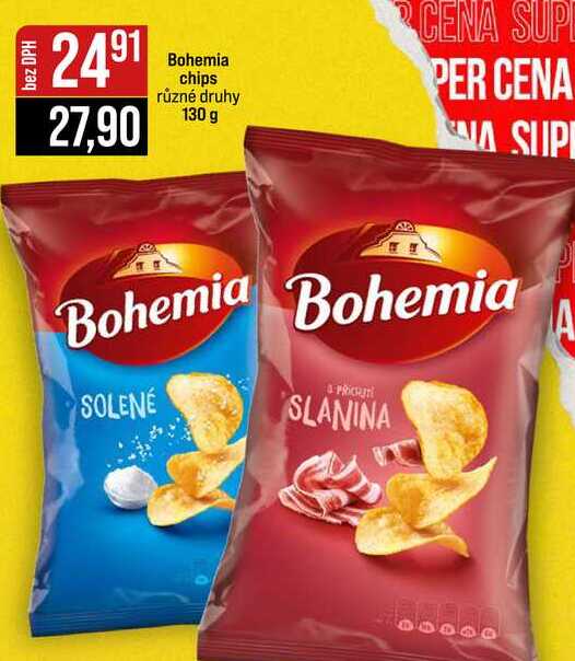 Bohemia chips různé druhy 130 g