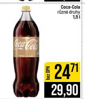 Coca-Cola různé druhy 1,5l
