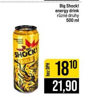 Big Shock! energy drink různé druhy 500 ml 