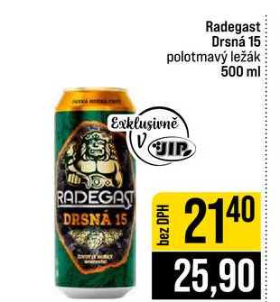 Radegast Drsná 15 polotmavý ležák 500 ml 