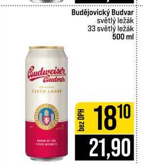 Budějovický Budvar světlý ležák 33 světlý ležák 500 ml