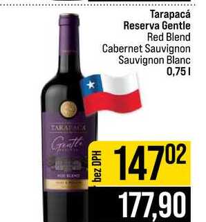 Tarapacá Reserva Gentle Red Blend Cabernet Sauvignon Sauvignon Blanc 0,75l