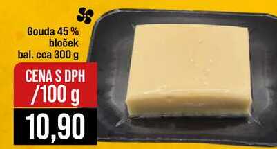 Gouda 45% bloček bal. cca 300 g 100g