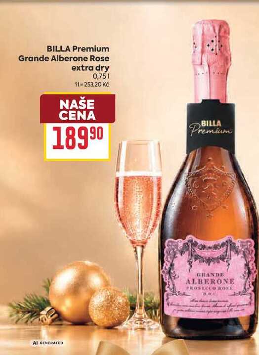 BILLA Premium Grande Alberone Rose extra dry 0,75l