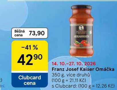 Franz Josef Kaiser Omáčka, 350 g