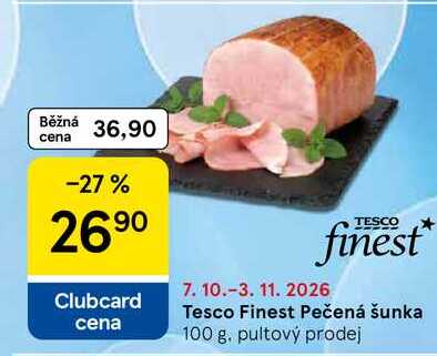 Tesco Finest Pečená šunka, 100 g