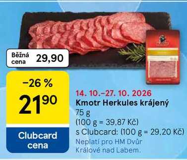 Kmotr Herkules krájený, 75 g