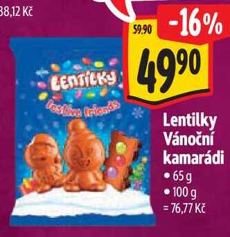 Lentilky Vánoční kamarádi, 65 g
