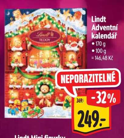 Lindt Adventní kalendář, 170 g