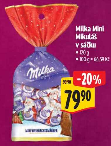 Milka Mini Mikuláš v sáčku, 120 g