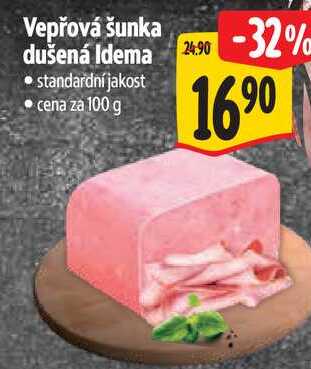 Vepřová šunka dušená Idema, cena za 100 g 
