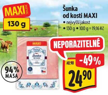 Šunka od kosti MAXI, 130 g