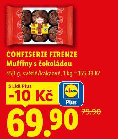 CONFISERIE FIRENZE Muffiny s čokoládou, 450 g