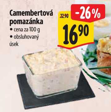 Camembertová pomazánka, cena za 100 g