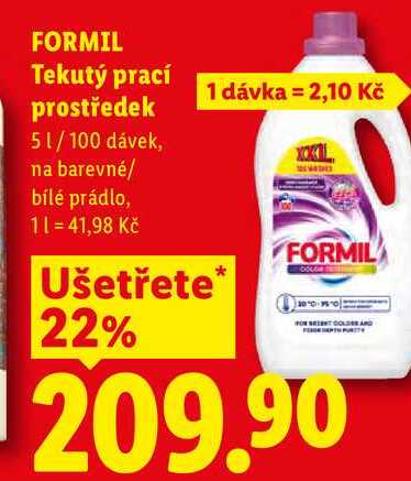 FORMIL Tekutý prací prostředek, 51/100 dávek