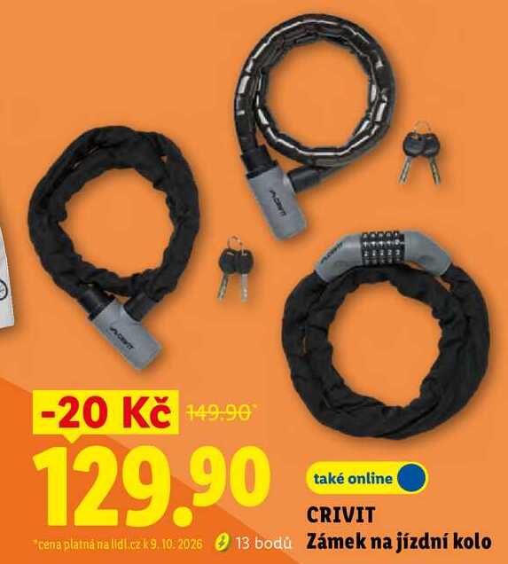 CRIVIT Zámek na jízdní kolo