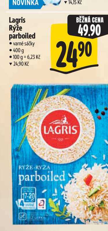 Lagris Rýže parboiled varné sáčky 400 g