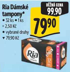 Ria Dámské tampony, 32 ks