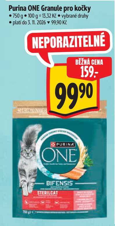 Purina ONE Granule pro kočky, 750 g