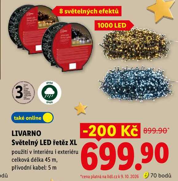 LIVARNO Světelný LED řetěz XL