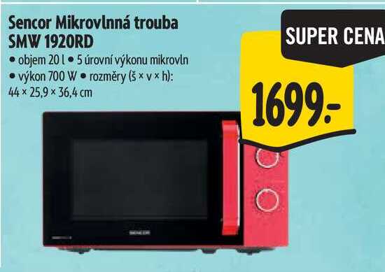Sencor Mikrovlnná trouba SMW 1920RD 