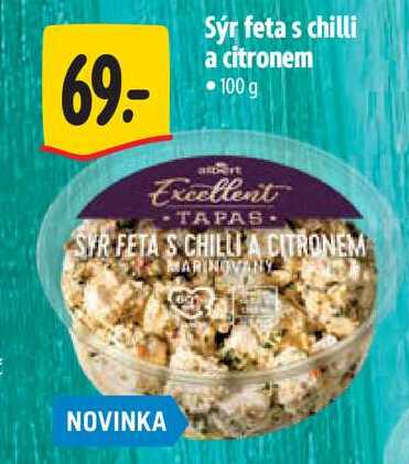 Sýr feta s chilli a citronem, 100 g