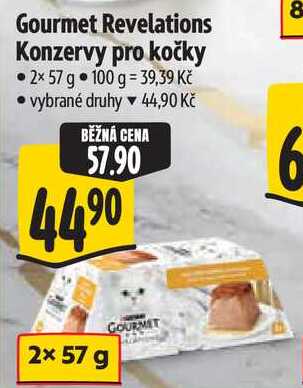Gourmet Revelations Konzervy pro kočky, 2x 57 g