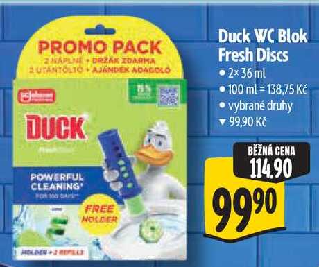 Duck WC Blok Fresh Discs, 2x 36ml