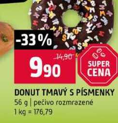 DONUT TMAVÝ S PÍSMENKY 56 g 