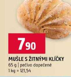 MUŠLE S ŽITNÝMI KLÍČKY 65 g pečivo dopečené