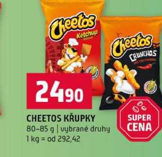 CHEETOS KRUPKY 80-85 g vybrané druhy